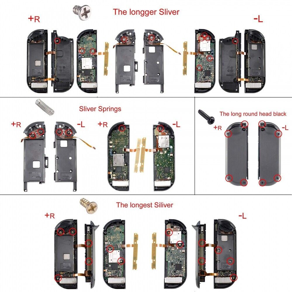 Clear Housing Shell Buttons Replacement For Nintendo Switch Joy Con Controller