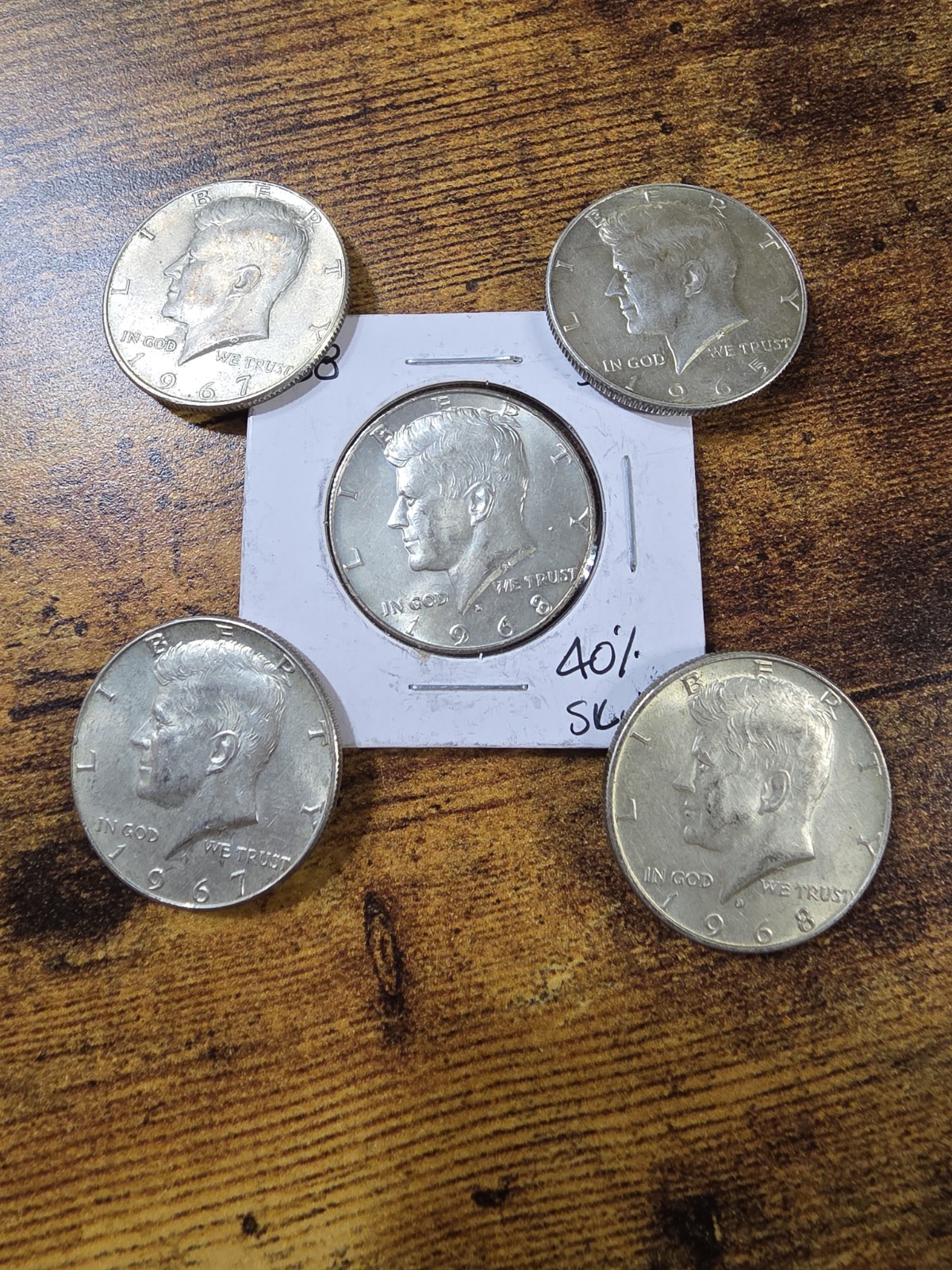 40% Silver Half Dollar Lot Of 5