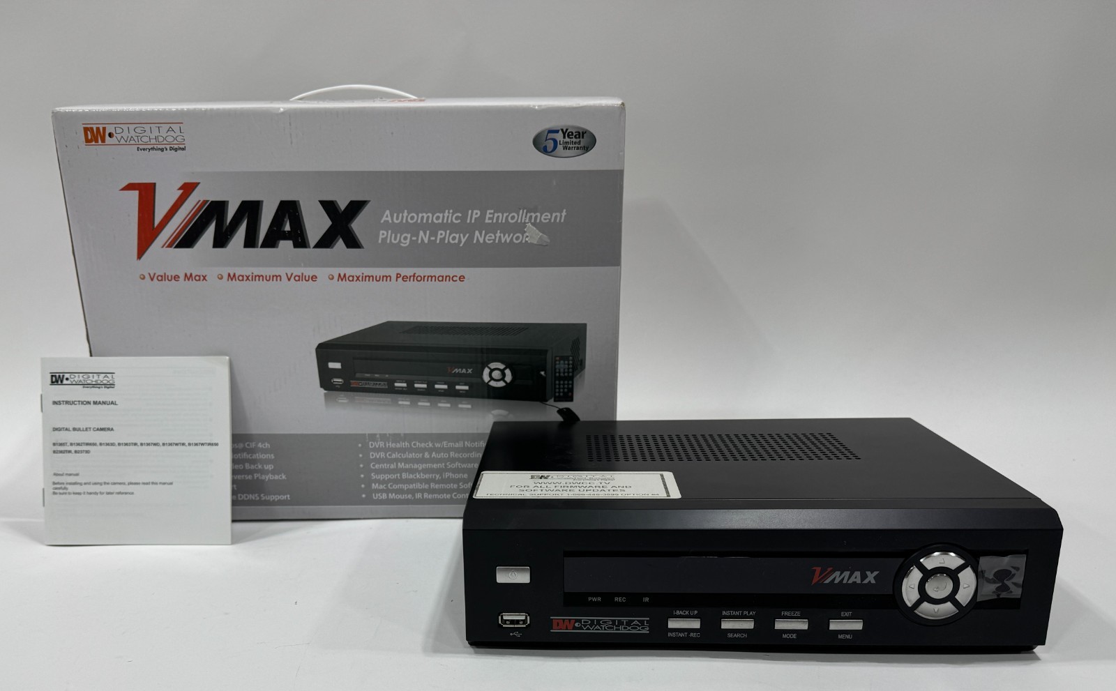 Digital Watchdog VMAX4 4-Channel 500GB HDD DVR Only | No AC Adapter or Remote