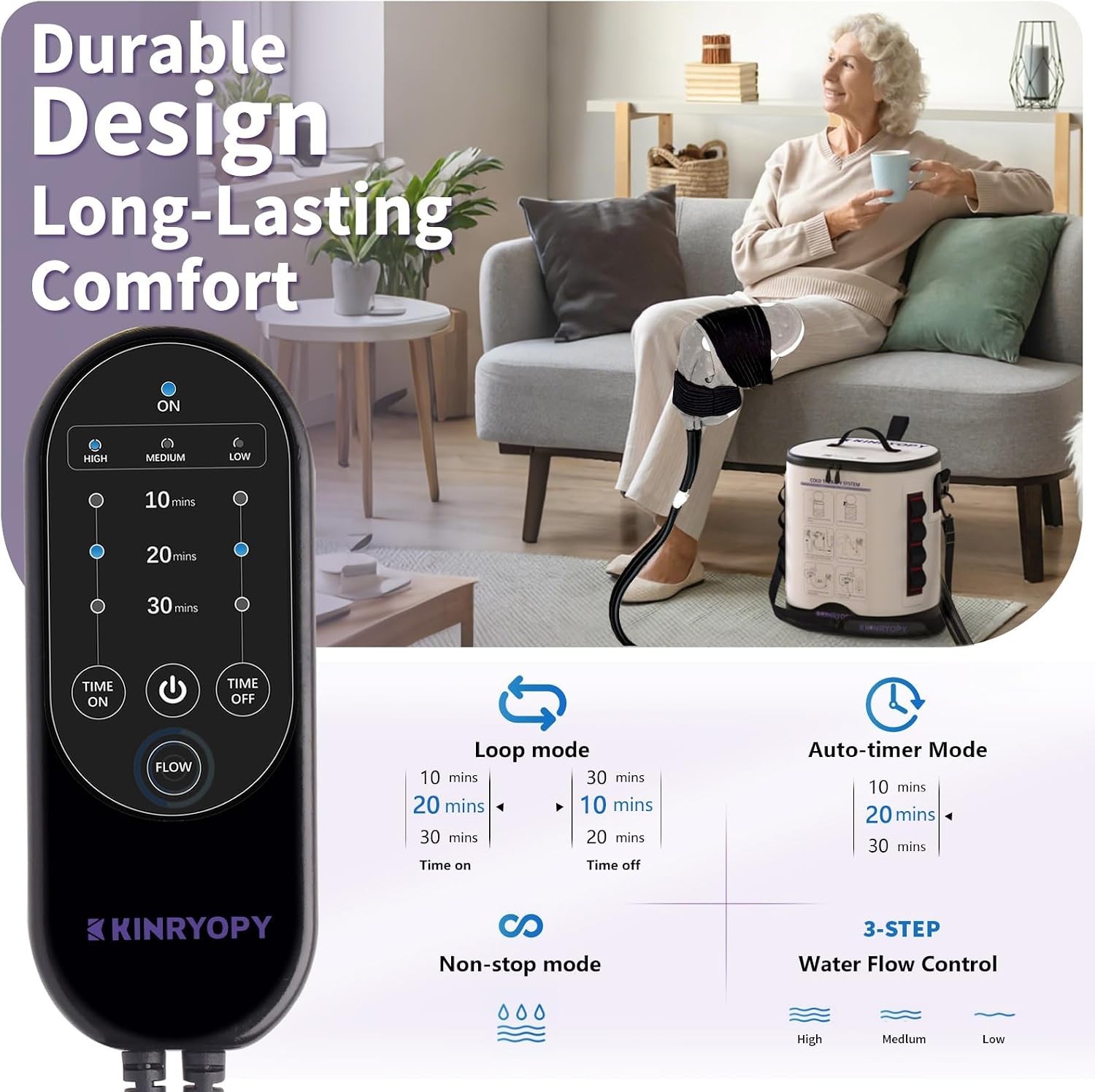 Cold Therapy Machine Programmable Timer Portable Ice Machine Knee After Surgey