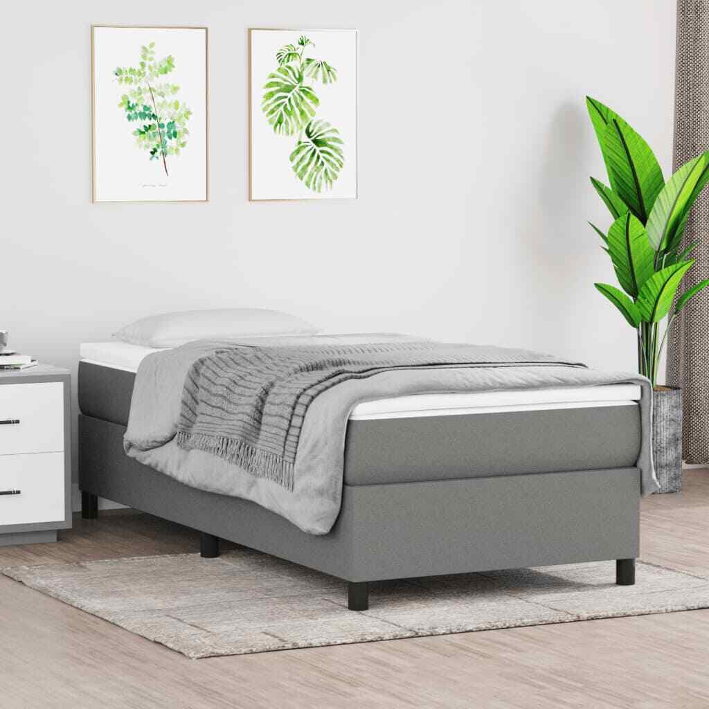 Bed Frame Box Spring Platform Bed Mattress Foundation Bedroom Fabric vidaXL