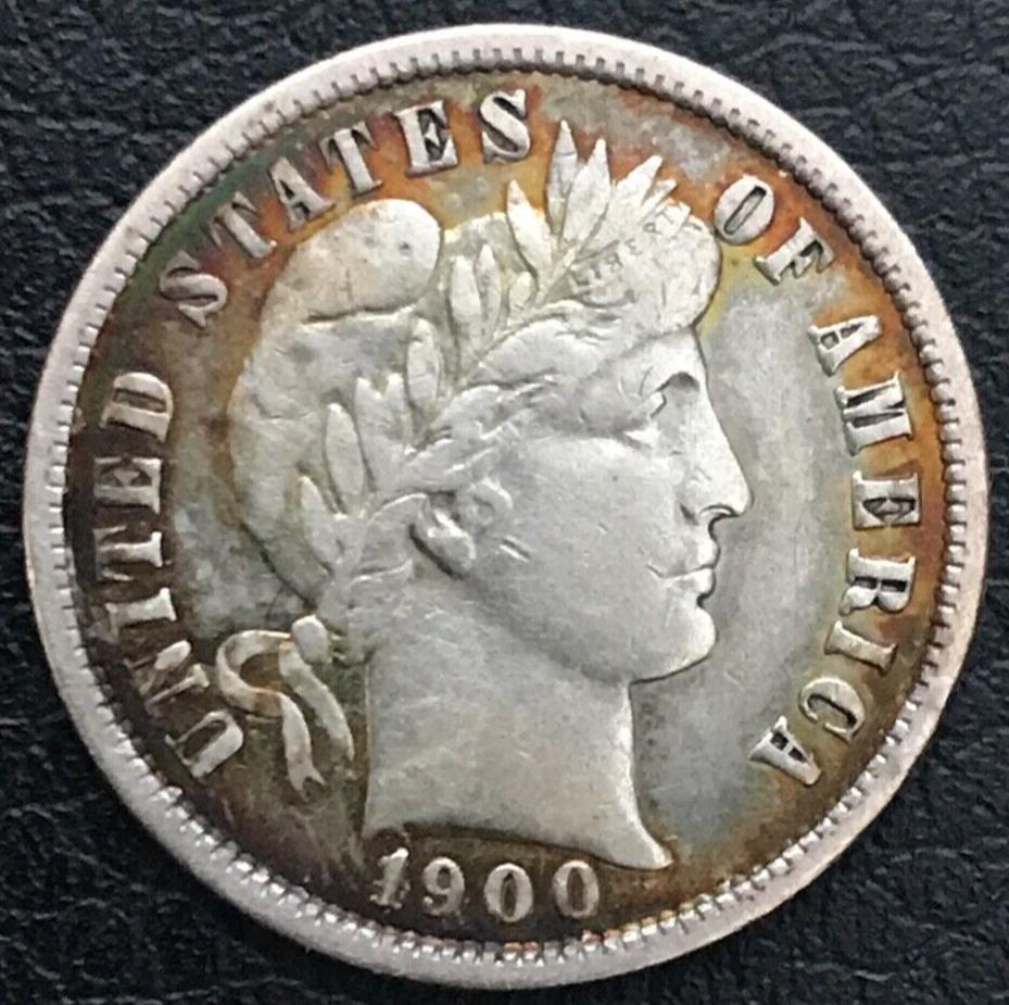 🇺🇸 1900 1 Dime "Barber Dime" Coin 🇺🇸
