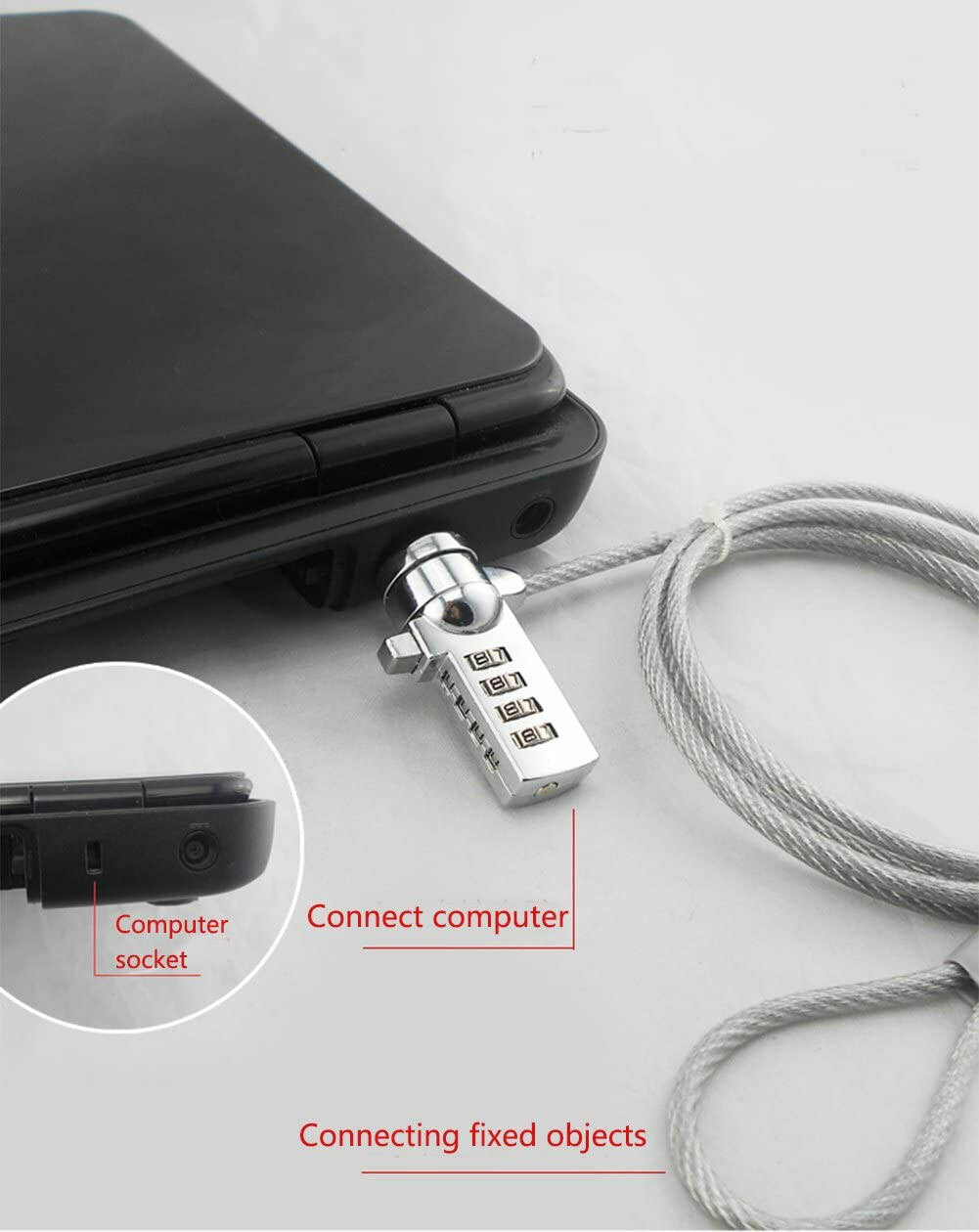 Digital Cable Lock for Laptop Notebook, 6 Feet