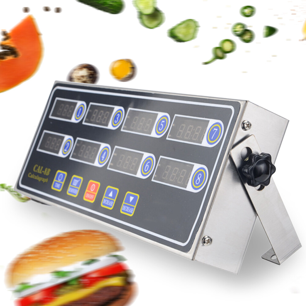 8 Channel Digital Kitchen Timer Clock Restaurant Reminder Cooking Commercial