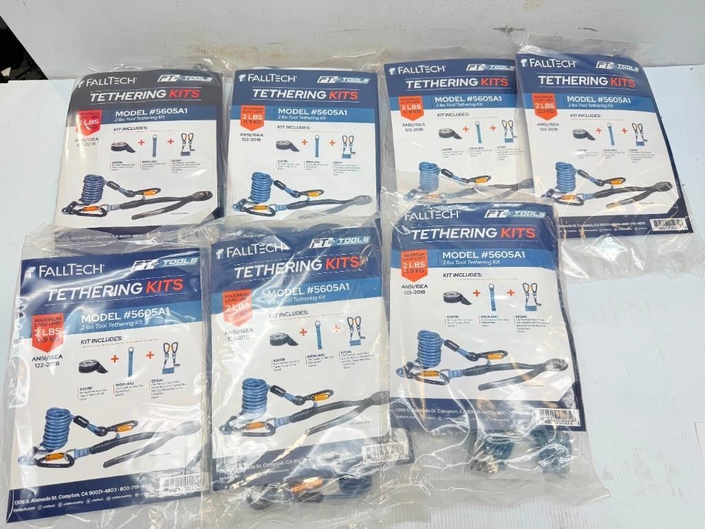 Lot of (7) New Sealed FallTech #5605A1 2lbs Tool Tethering Kit