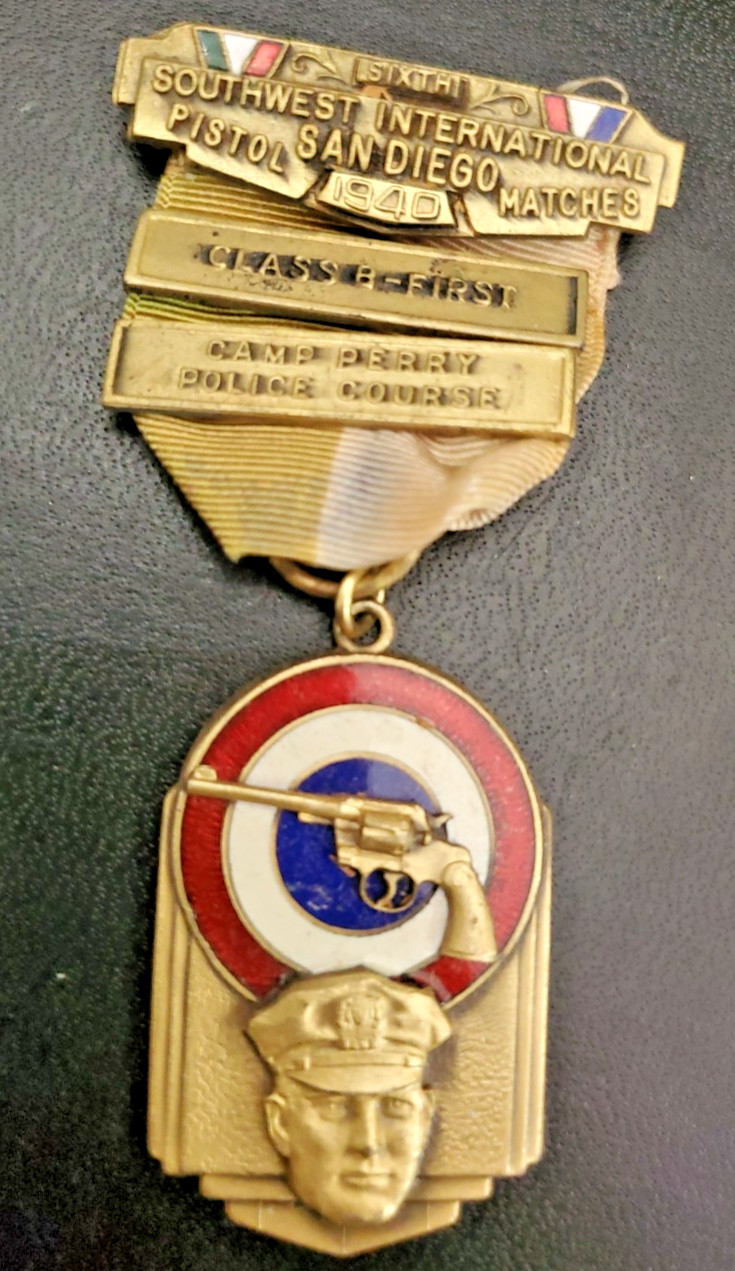 San Diego Southwest International Pistol Matches Medal 1940 - AG