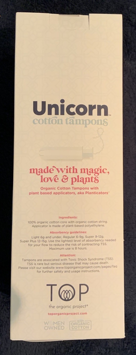 1 pack (60 per pack) Unicorn Cotton Organic Tampons Regular