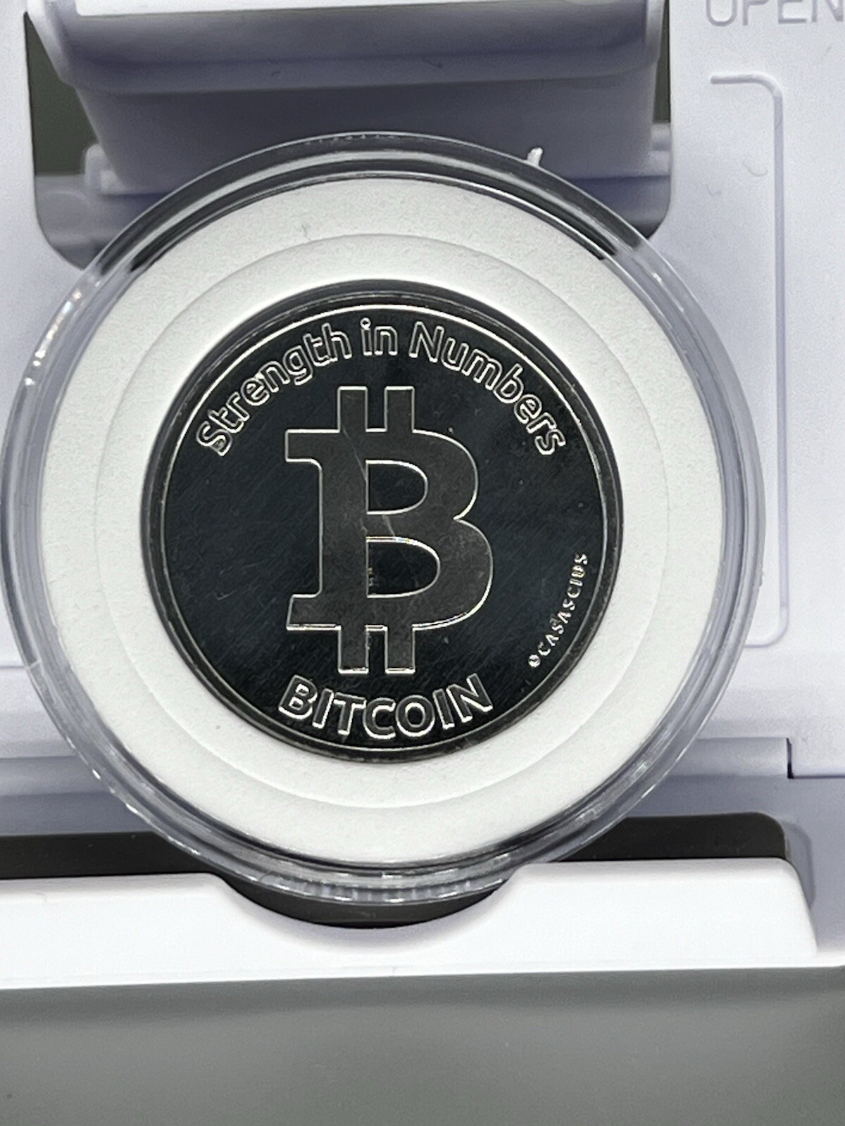 Casascius 2013 promo aluminum DIY silver finish Genuine-bit coin CASASCIUS