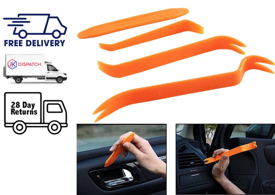 Trim Tool 4PC Removal Set Dashboard Door Panel Plastic Car Audio Dash Pry Kit X4