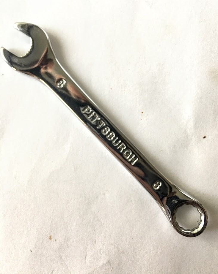 Pittsburgh 8 mm x 8 mm  Combination Wrench  12 Pt 4" long Free  USA Shipping
