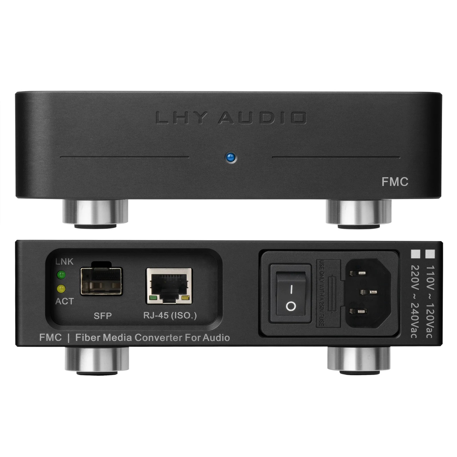 OCXO FMC Fiber Media Converter LT3042 Linear Regulation HiFi Ethernet Isolator