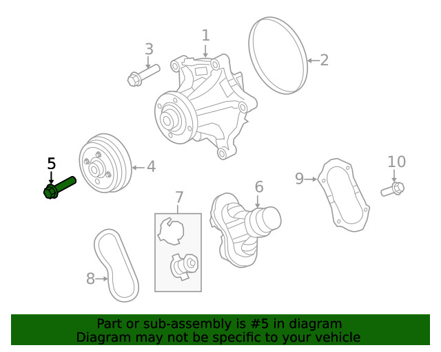 Genuine Ford Pulley Bolt W300001