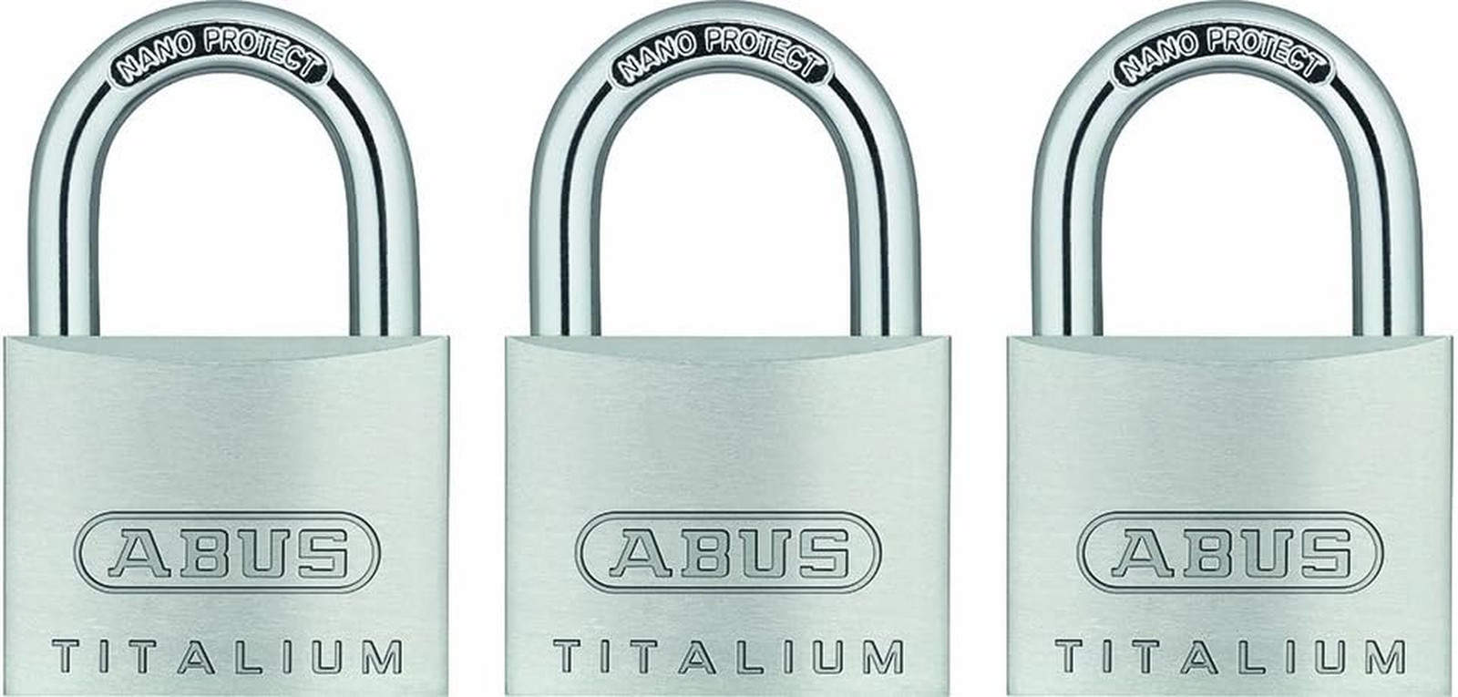 3 Pack Aluminum Alloy Padlocks Keyed Alike Steel Shackle Security Locks