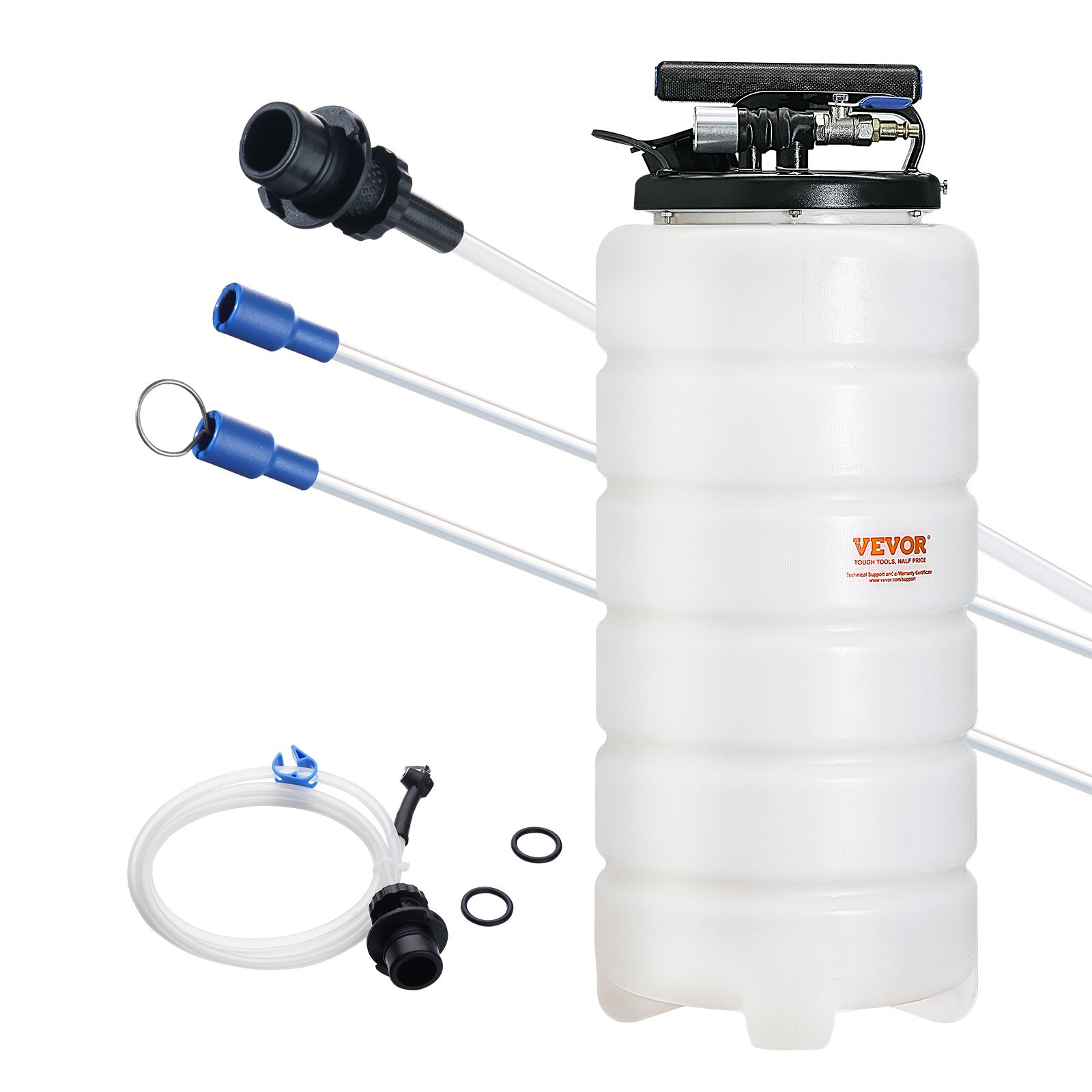 4 Gal (15L) Fluid Extractor | Pneumatic/Manual Oil Changer Vacuum Pump