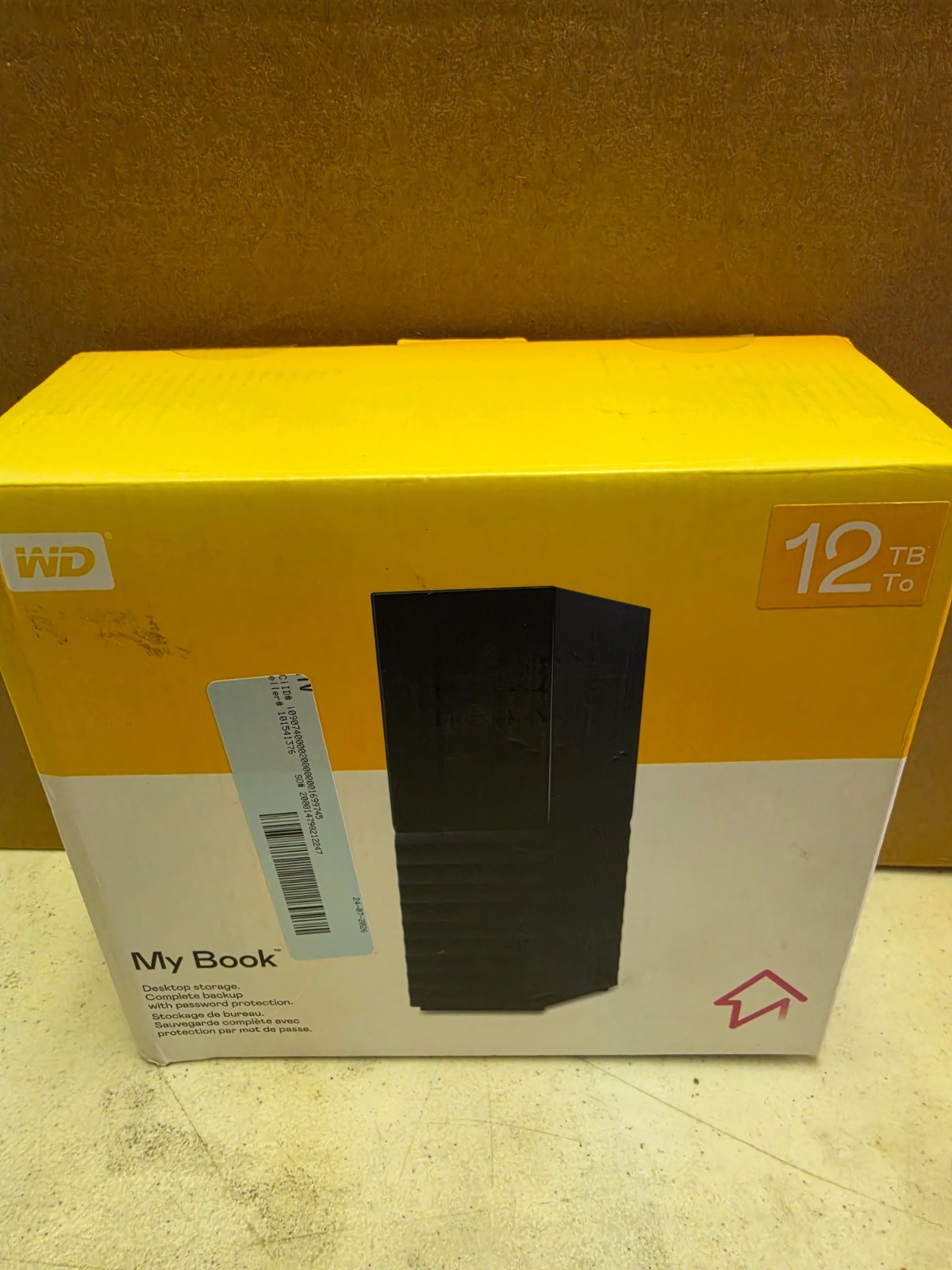 WD My Book 12TB Desktop External Hard Drive USB 3.0 with Power Adapter Black