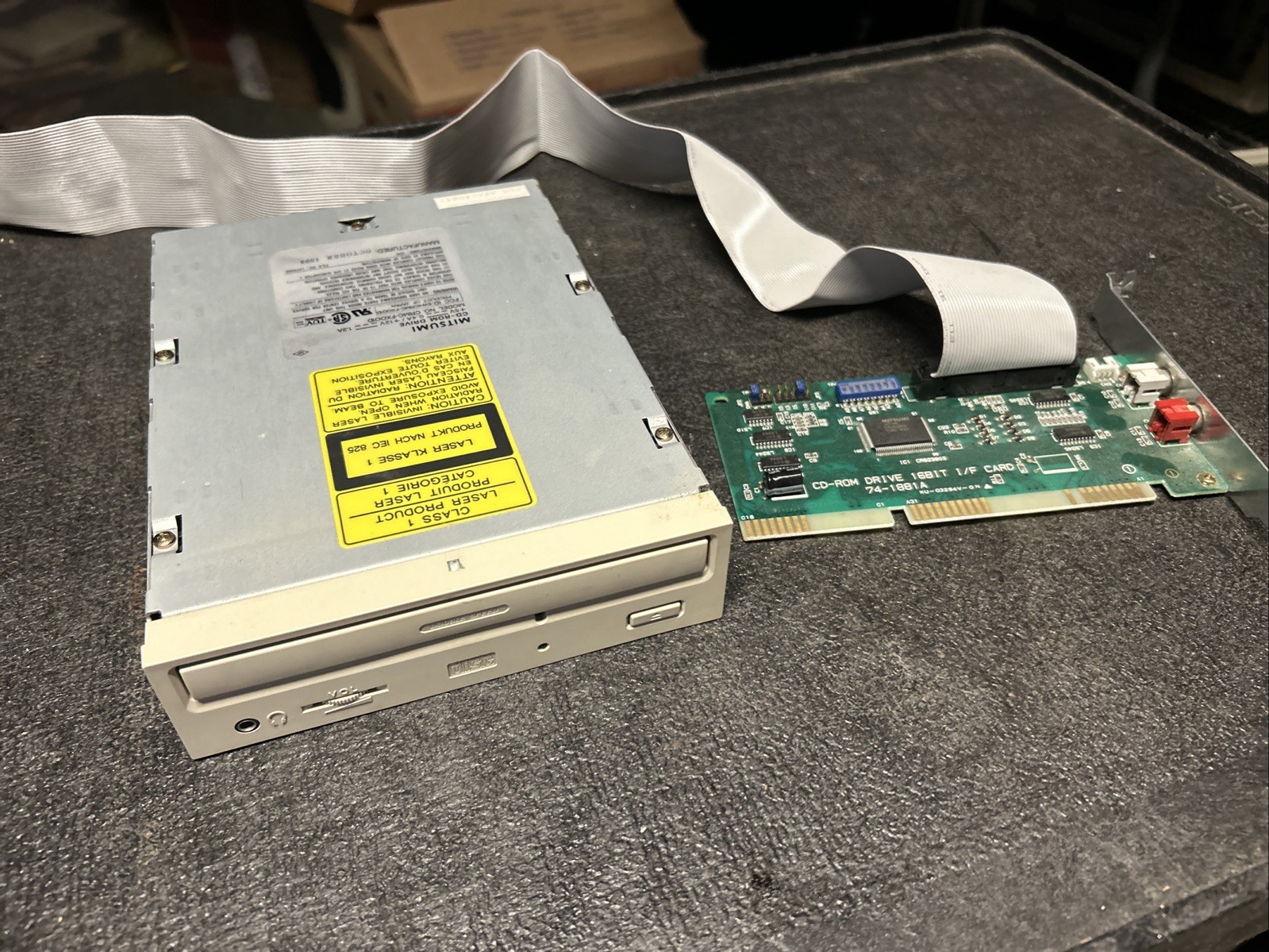 Mitsumi CRMC-FX001 CD Rom & Card & Cables 16BIT I/F Card