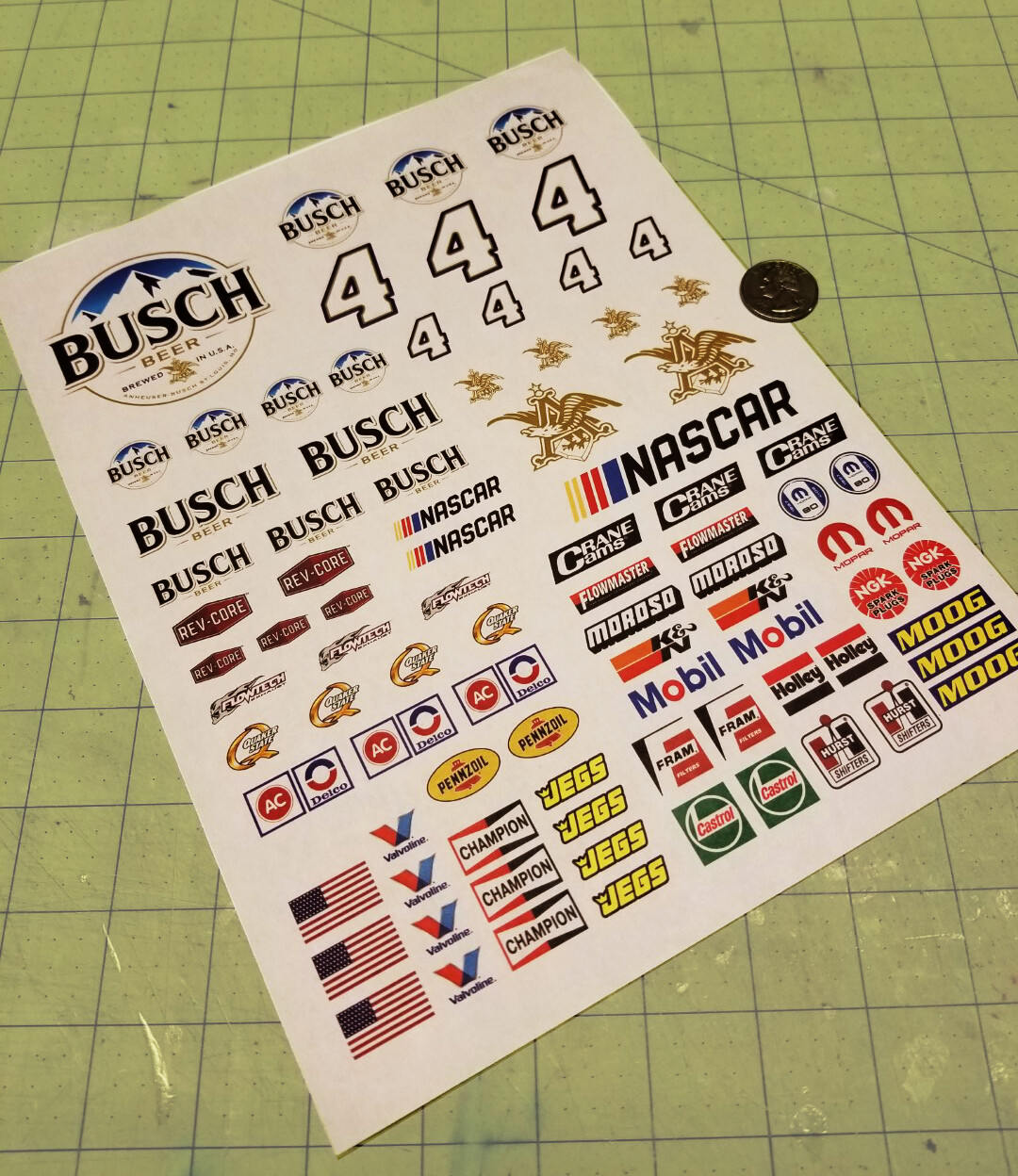 NEW! RC Scale Racing Decals No.8 for TAMIYA HPI LOSI KYOSHO 1/8 1/10 1/12