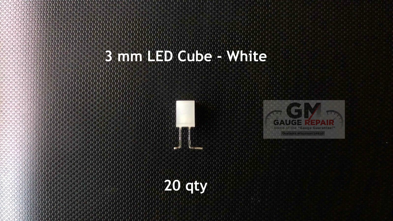12 volt White 3mm LED Cubes for GM Dash Bulbs Switches Built In Resistor 20 Qty