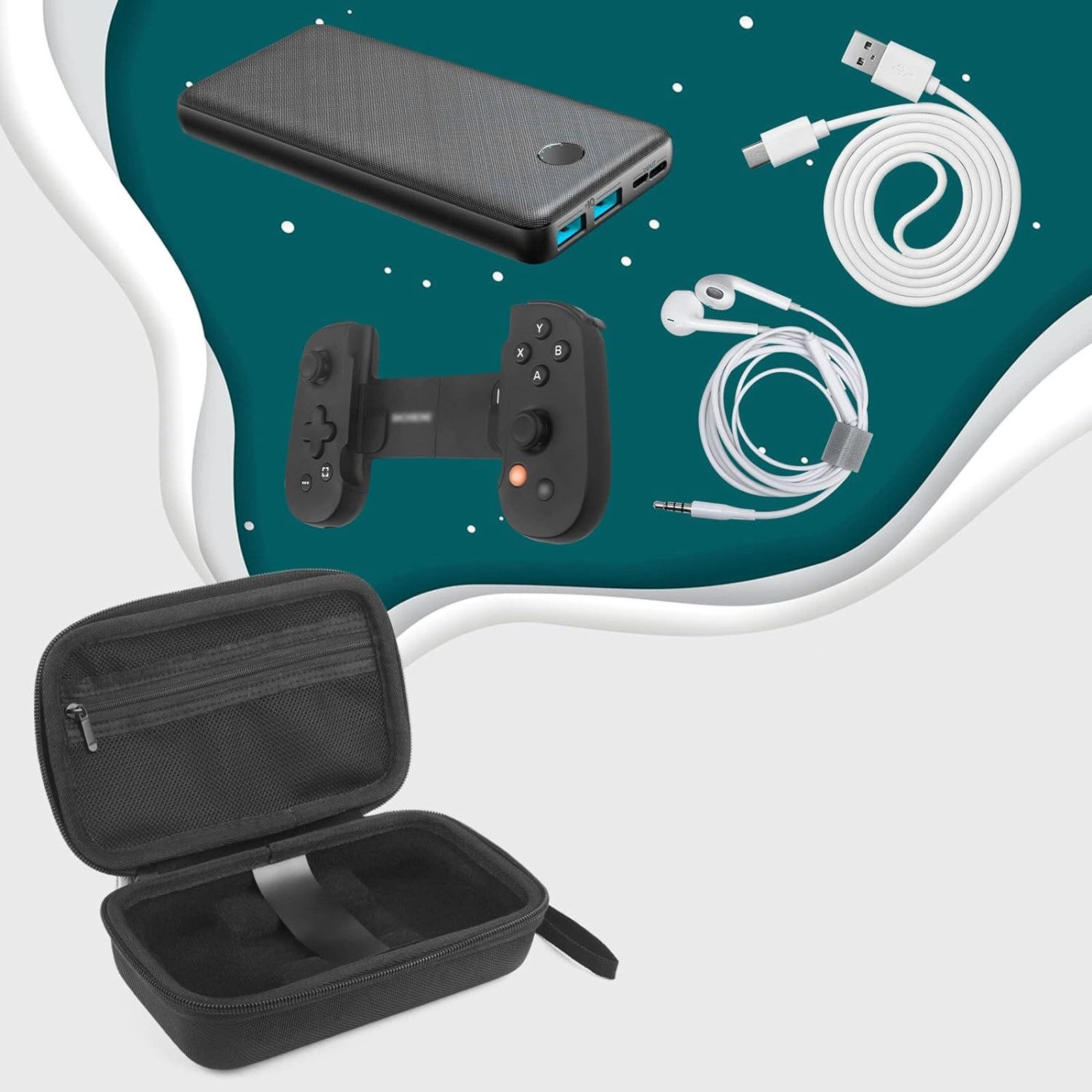 Mobile Gaming Controller Carry Case Hard Shell Protective Cover For Backbone One