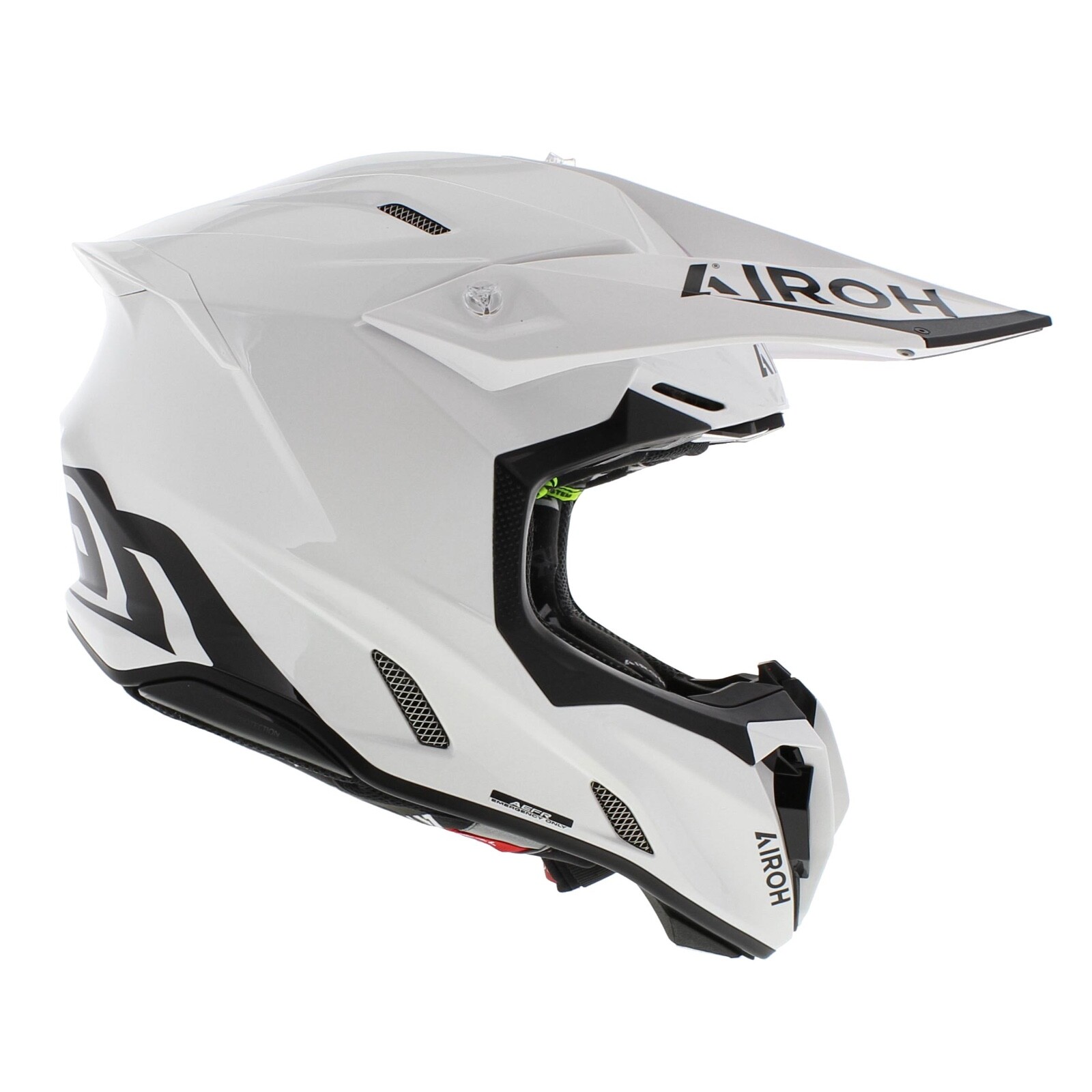 Airoh Twist 3.0 Mono Solid Gloss White, All Sizes Offroad MX Helmet Fast Ship!