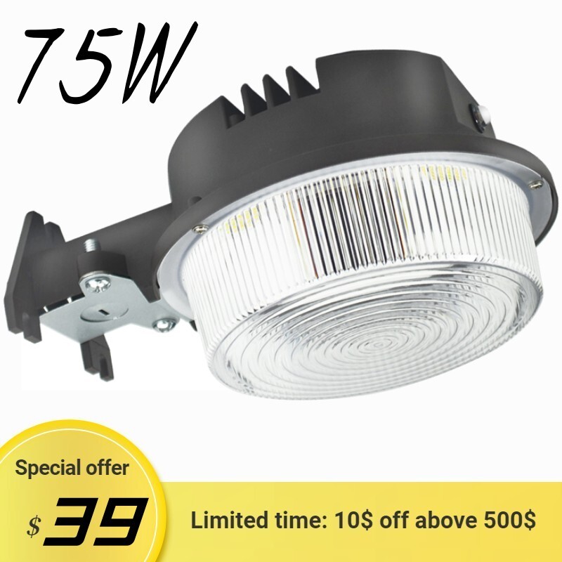 75W 8400 Lumens Outdoor LED Yard Light with Photocell Dusk to Dawn Barn Lights