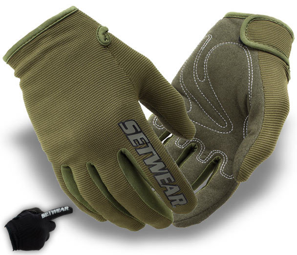 New Setwear Stealth Glove Touch Free Green Work Extra Large Gloves Size XL #11