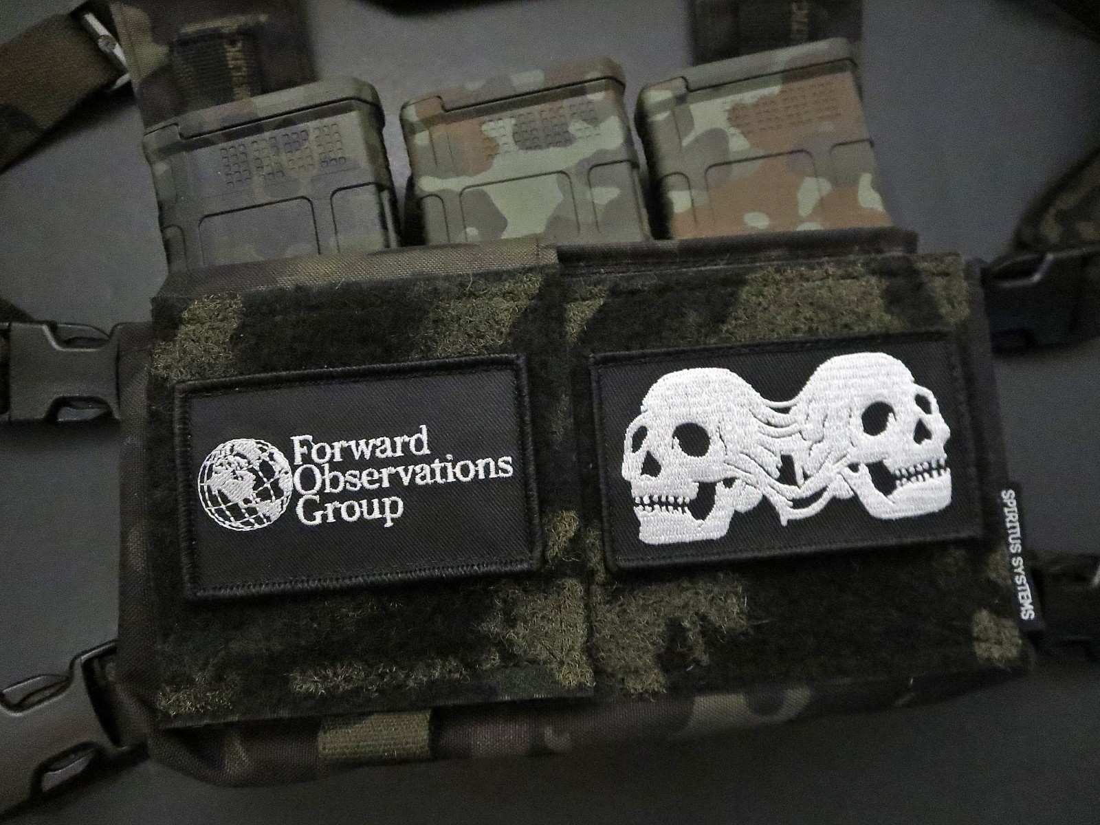 FORWARD OBSERVATIONS GROUP FOG MELTY BOYS EMBROIDERED PATCH BLACK WHITE STITCHED