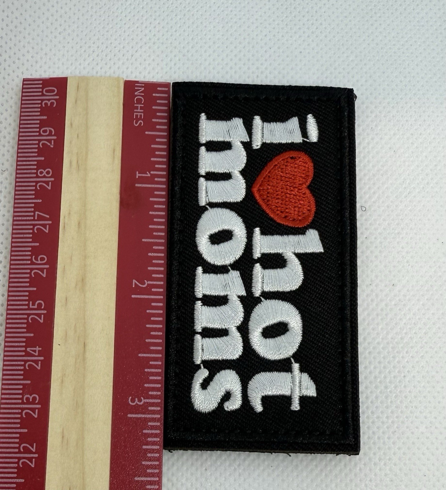 Embroided Patch I Love Hot Moms Hook & Loop