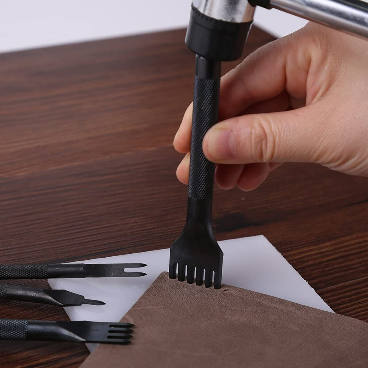 Leather Hole Punches Craft Tool 1/2/4/6 Prong DIY Diamond Lacing Stitching Punch