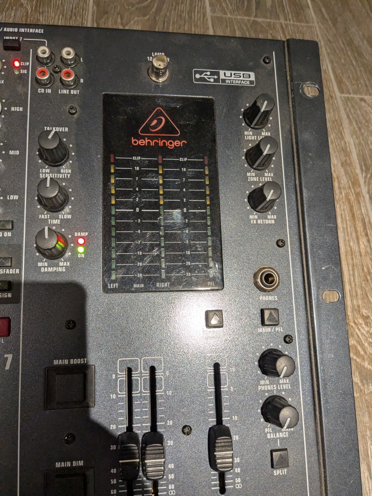 Behringer Pro Mixer DX2000USB 7-channel DJ Mixer Untested As Is 🔥🔥🔥