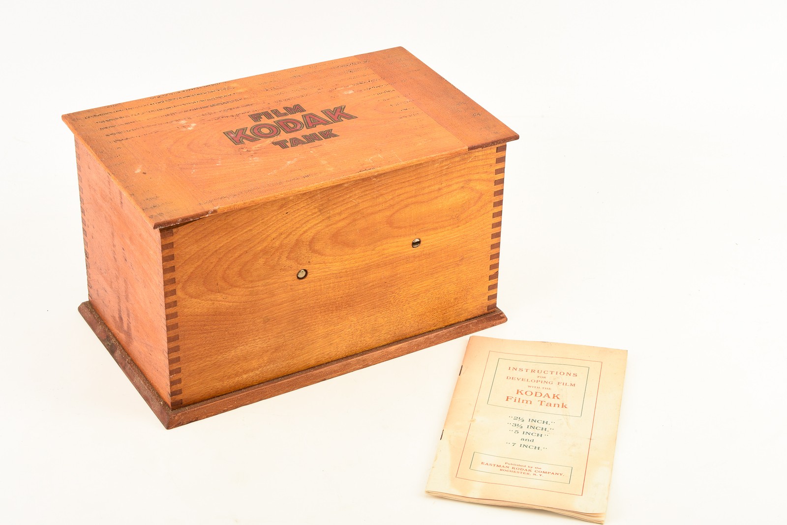 Eastman Kodak 3½'' Model B-2 Film Developing Wood Tank Antique V28