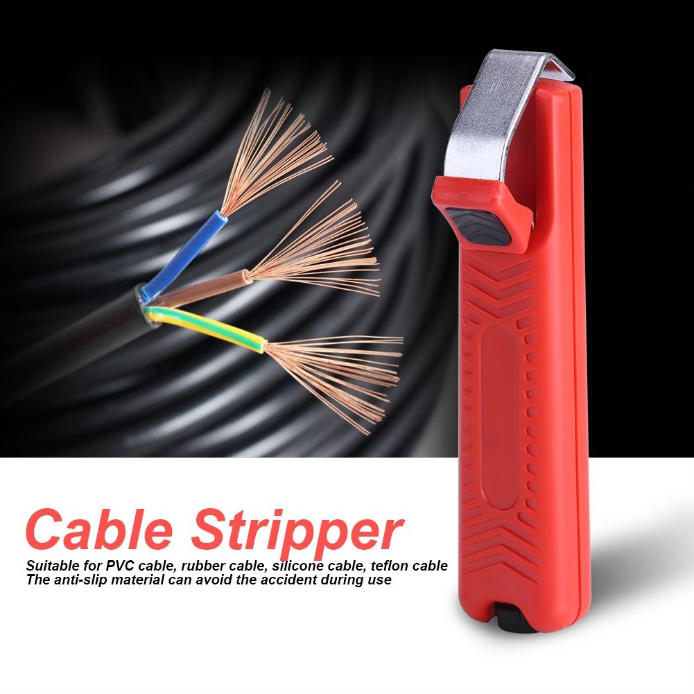 Cable Stripping Tool, Adjustable Cutting Depth Hard Cable Jacket Strippers, R...