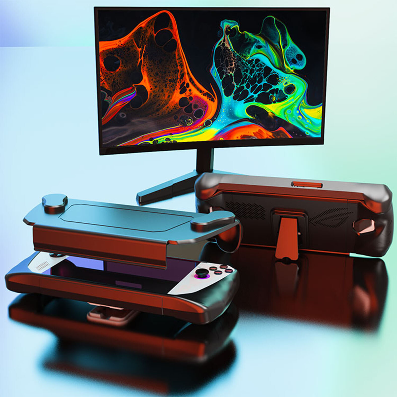 Protective Case with Detachable Front Shell and Kickstand for ROG Ally