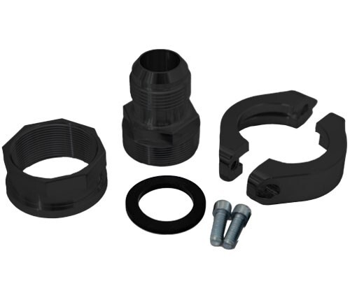 Black Radiator Compression Fitting -20AN; NO WELDING REQUIRED; 1.25" Diameter