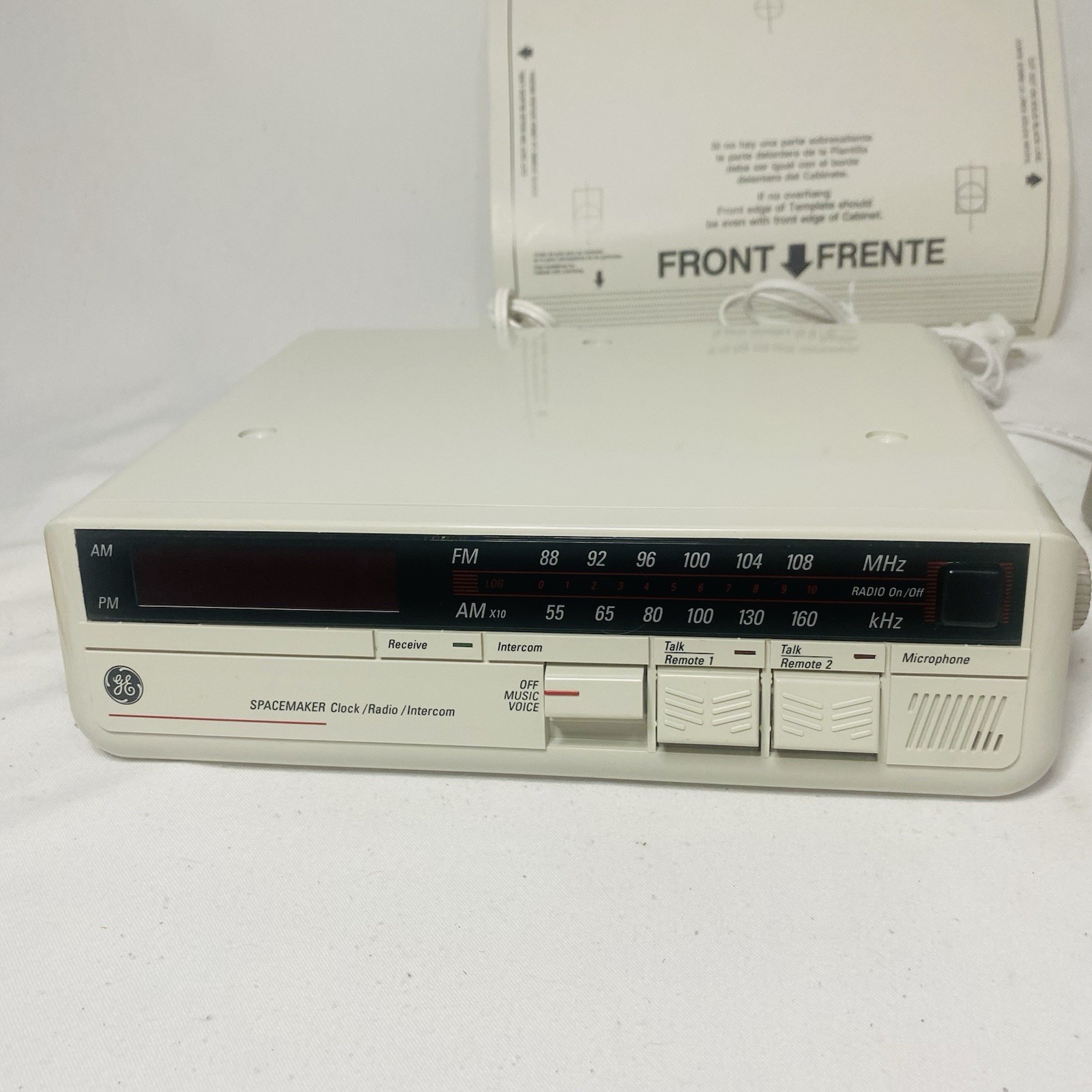 GE Spacemaker 7-4295 & 7-4296 Accessory Remote Unit W/ Wireless Intercom System