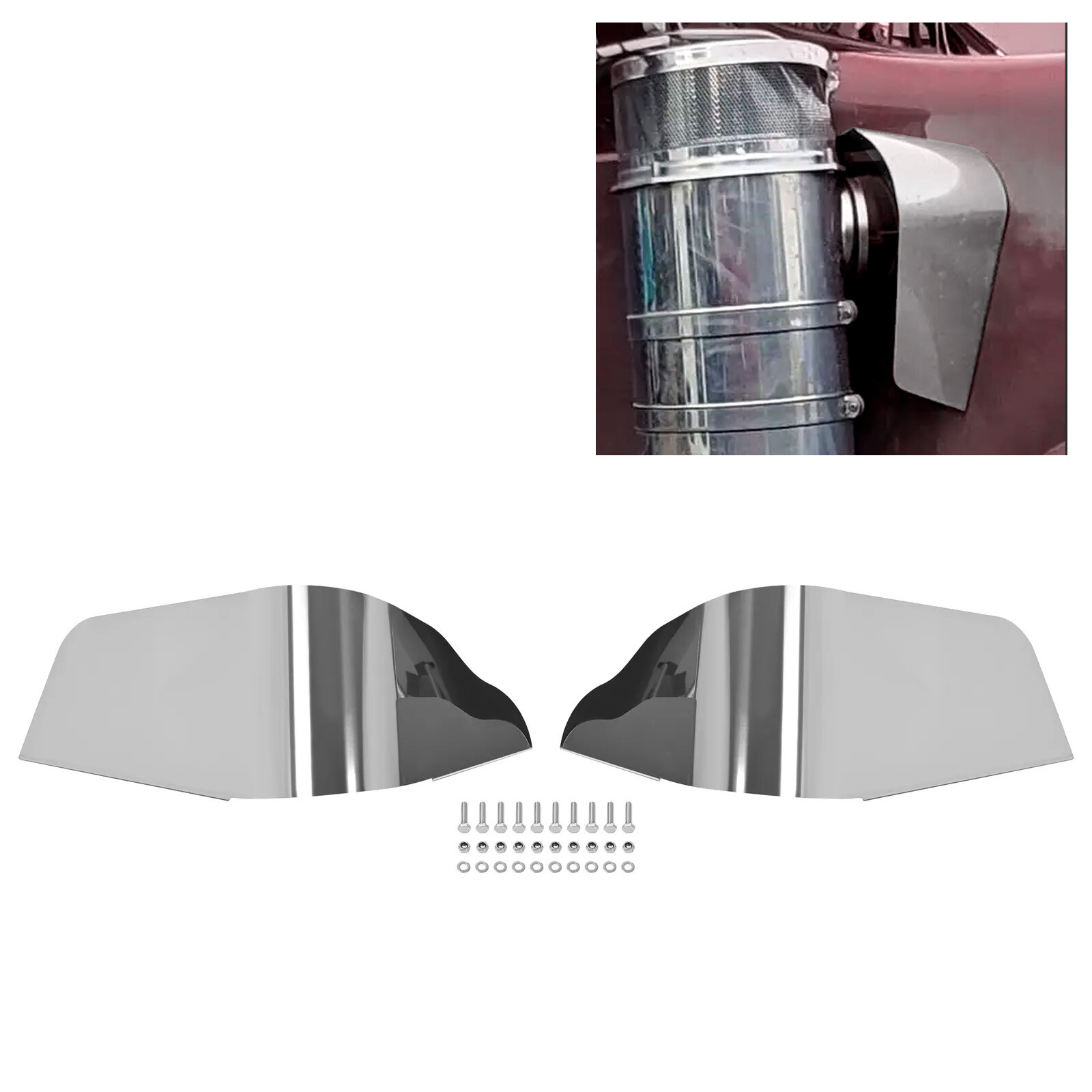 For Kenworth W900 1982-2017 Air Cleaner Fairing Stainless Air Filter Shroud