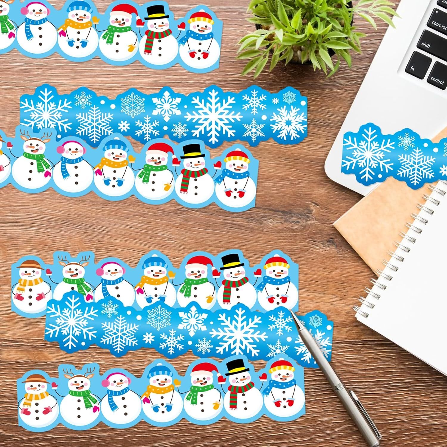 Winter Bulletin Board 78.7FT Cutout Classroom Decor Snowflake Bulletin...