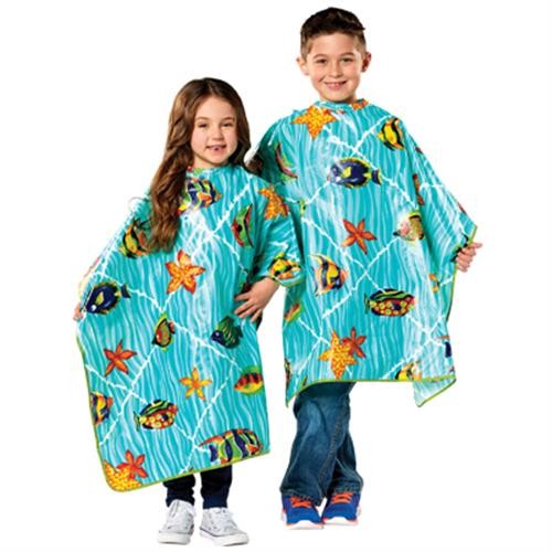 ScalpMaster Tropical Kiddie Cape Vinyl Snap Closure 35.5"x42" 3095