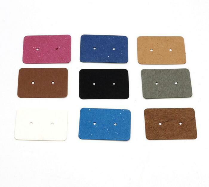 Display Cards Blank Earrings Ear Studs Jewelry Hanging Tags Kraft Paper Cards