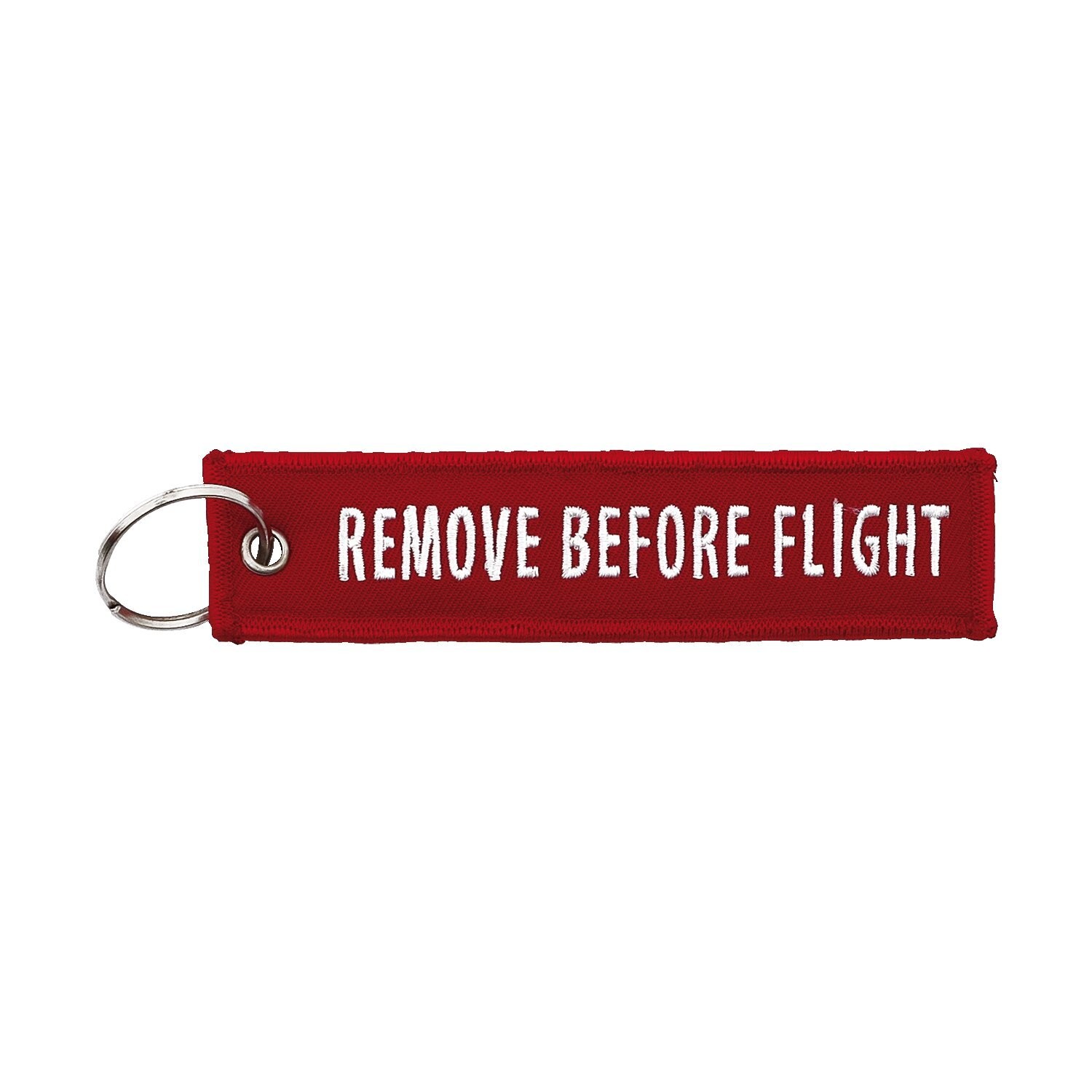 RED REMOVE KEYCHAIN BEFORE FLIGHT