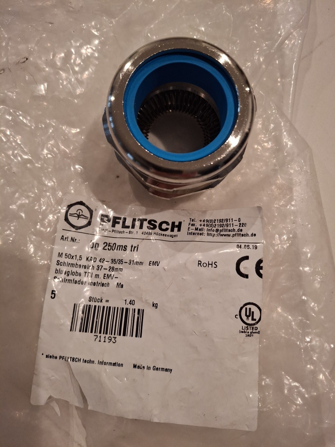 Pflitsch Blueglobe M50x1.5 KAD 42 35/35-31 SCHIRMBEREICH 37-28