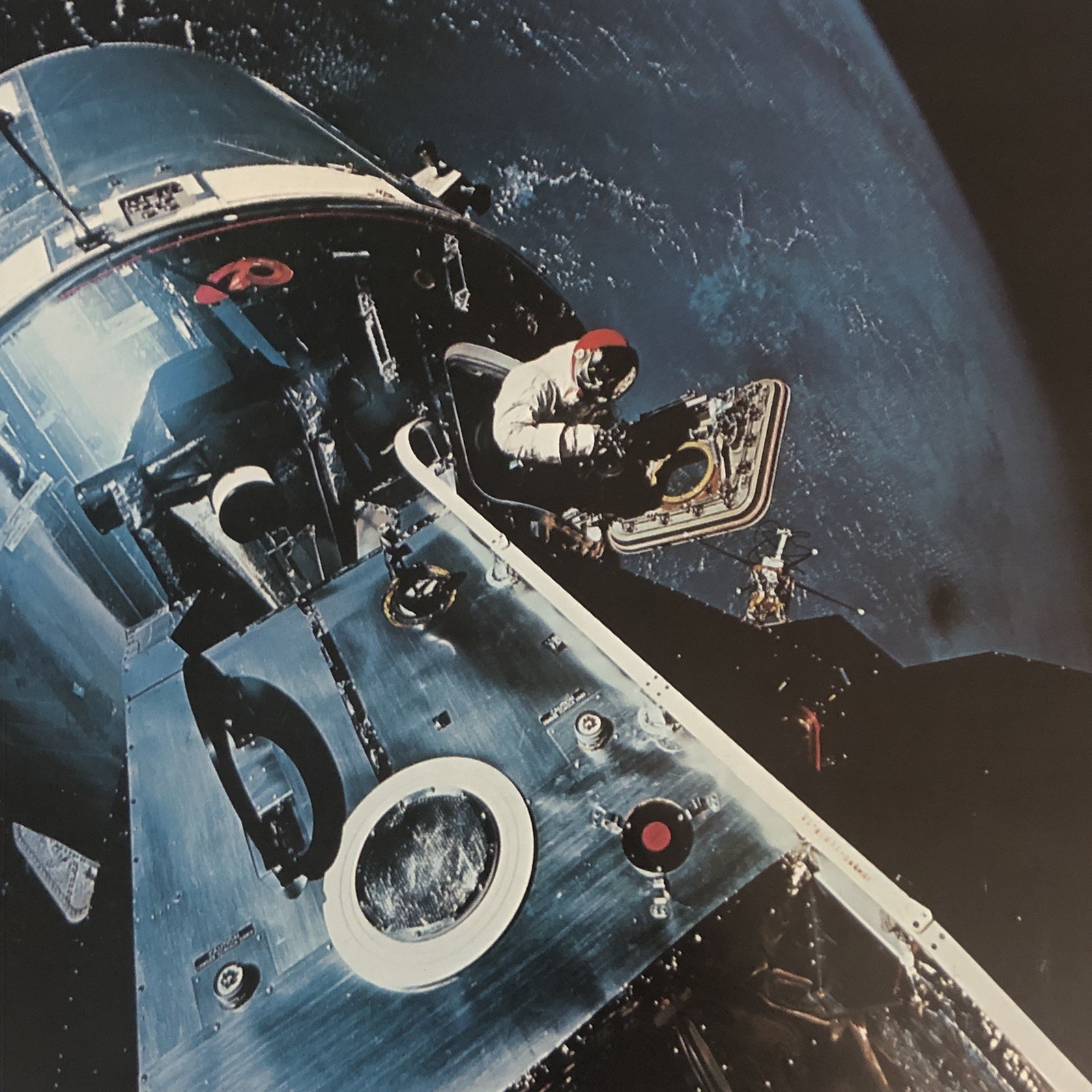 Astronaut Scott Looks From Command Hatch NASA 8x10 Vintage Publicity Photo
