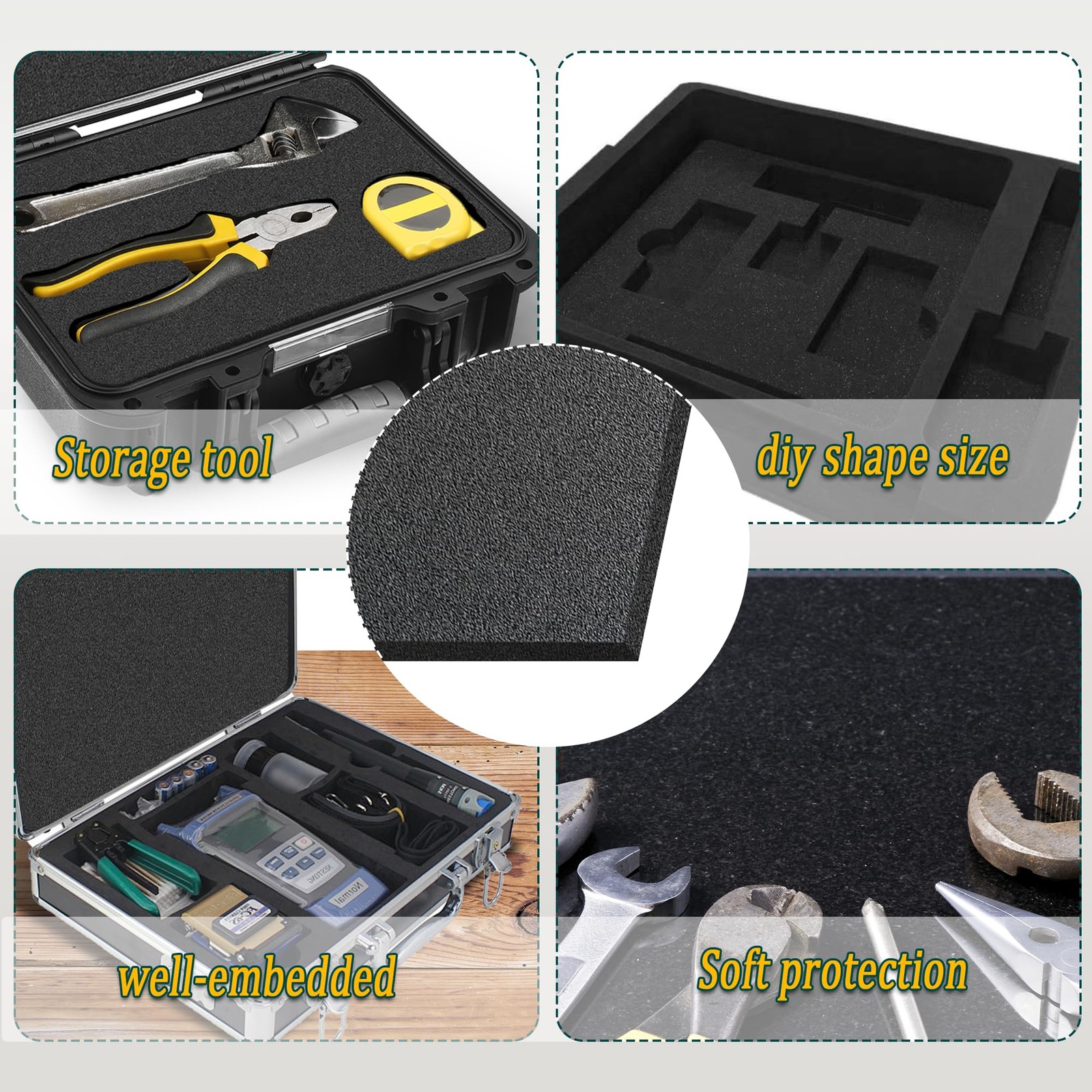 Polyethylene Foam Pads for Packing Foam Sheets Black Cuttable High Density Cu...
