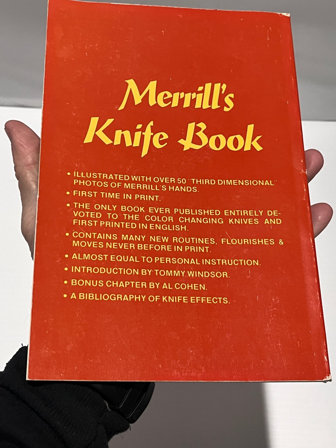 Merrill's Knife Book R.D. Merrill Magic Lecture Notes 1981 First Edition