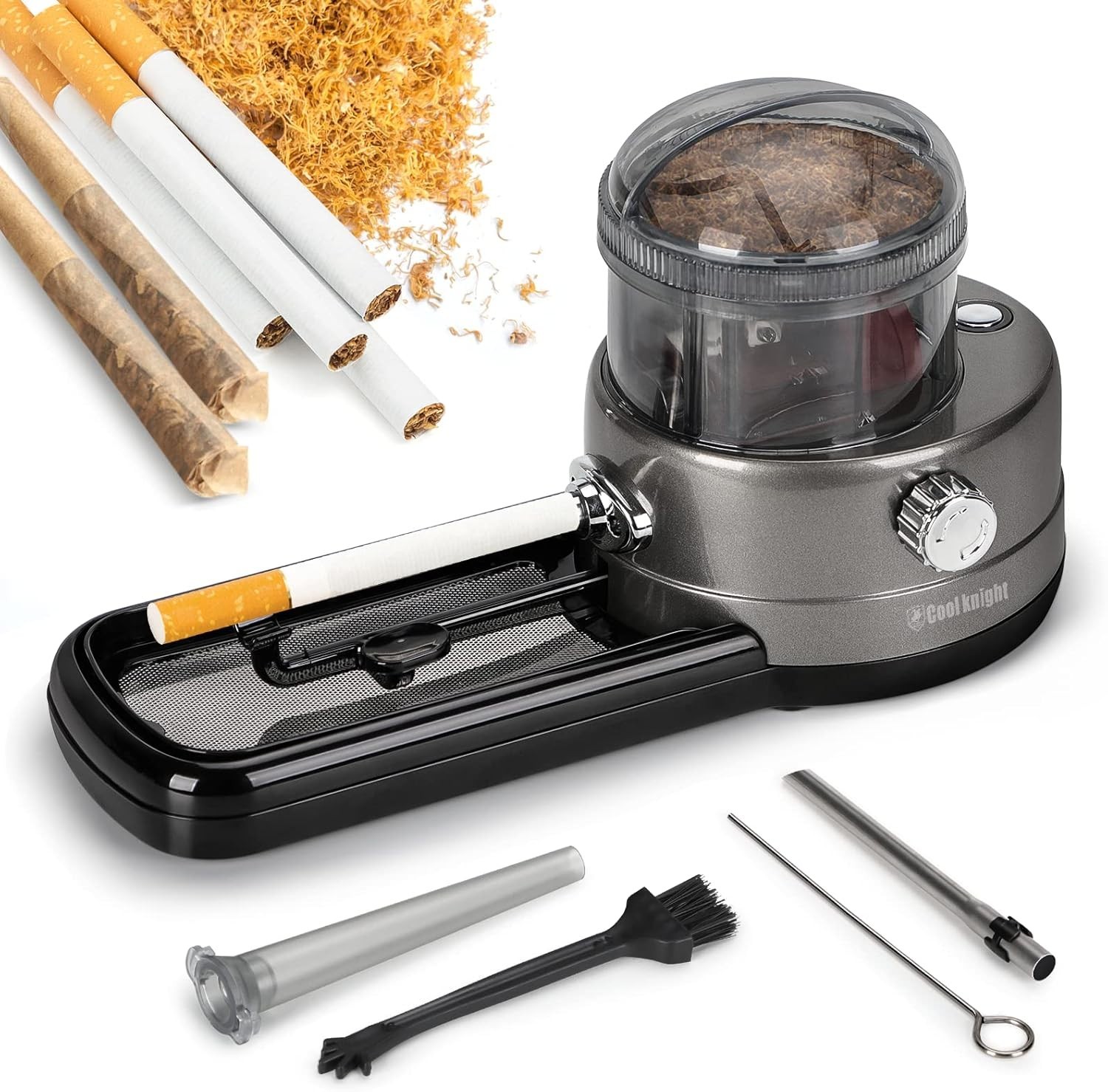 Electric Cigarette Rolling Machine, Portable Tobacco Injector Machine Can Grind