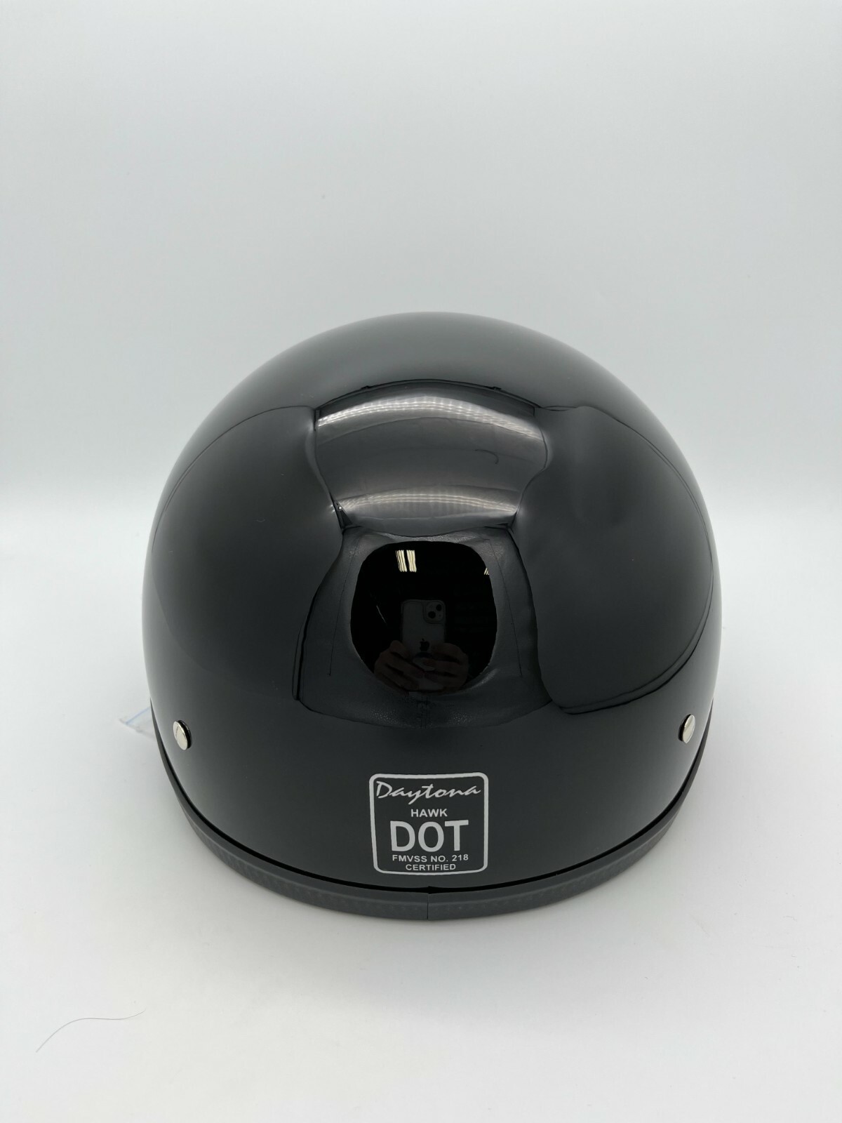 Daytona Hawk 1/2 Shell Helmet Quick Release Gloss Black XLarge Open Box
