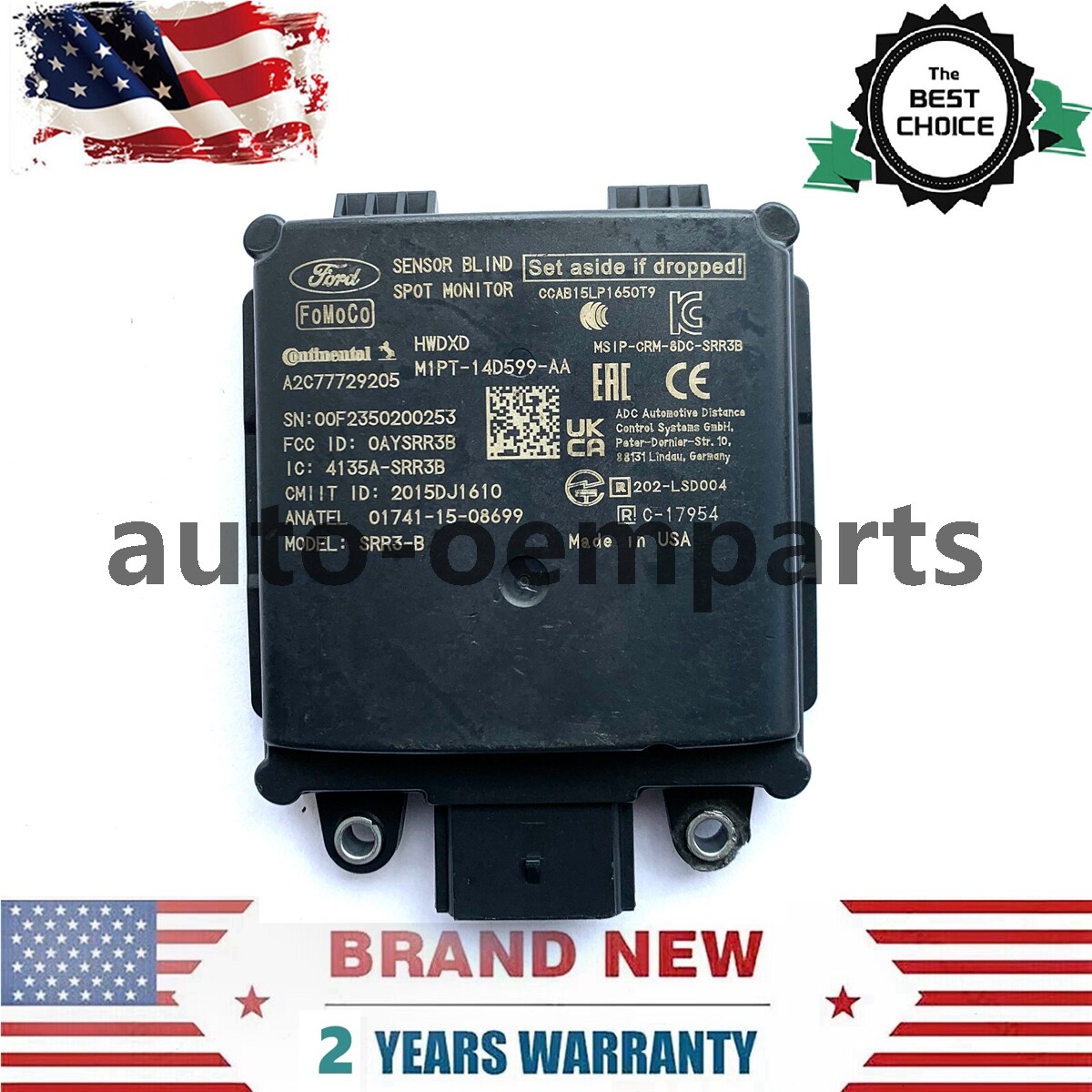 OEM Rear Left Blind Spot Detection Radar Module for 2021-22 FORD BRONCO SPORT
