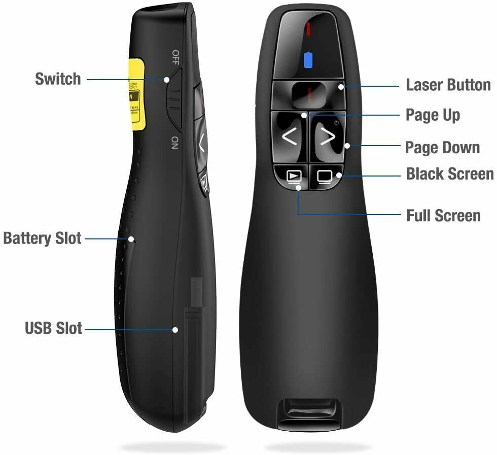Wireless USB PPT Presenter Presentation Flip Laser Pointer Pen Remote Control