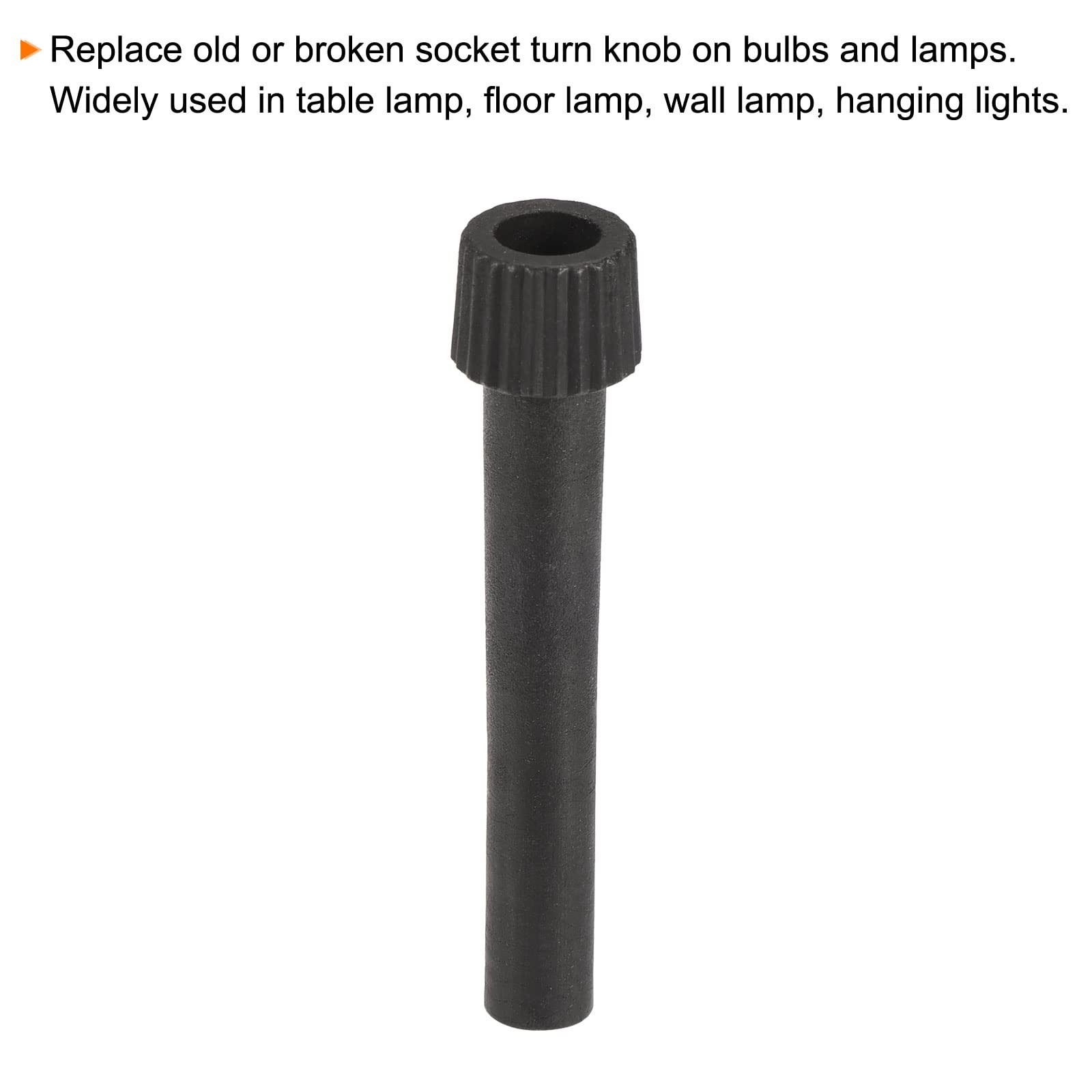 Light Turn On/Off Switch Knob 50mm Length Lamp Socket Extension Knobs, Black ...