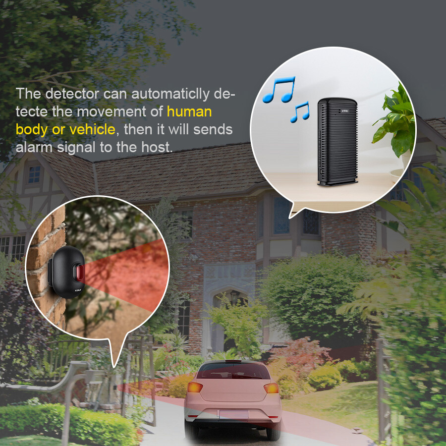 KERUI Driveway Alarm Wireless System Outdoor Motion Sensor for Home Security
